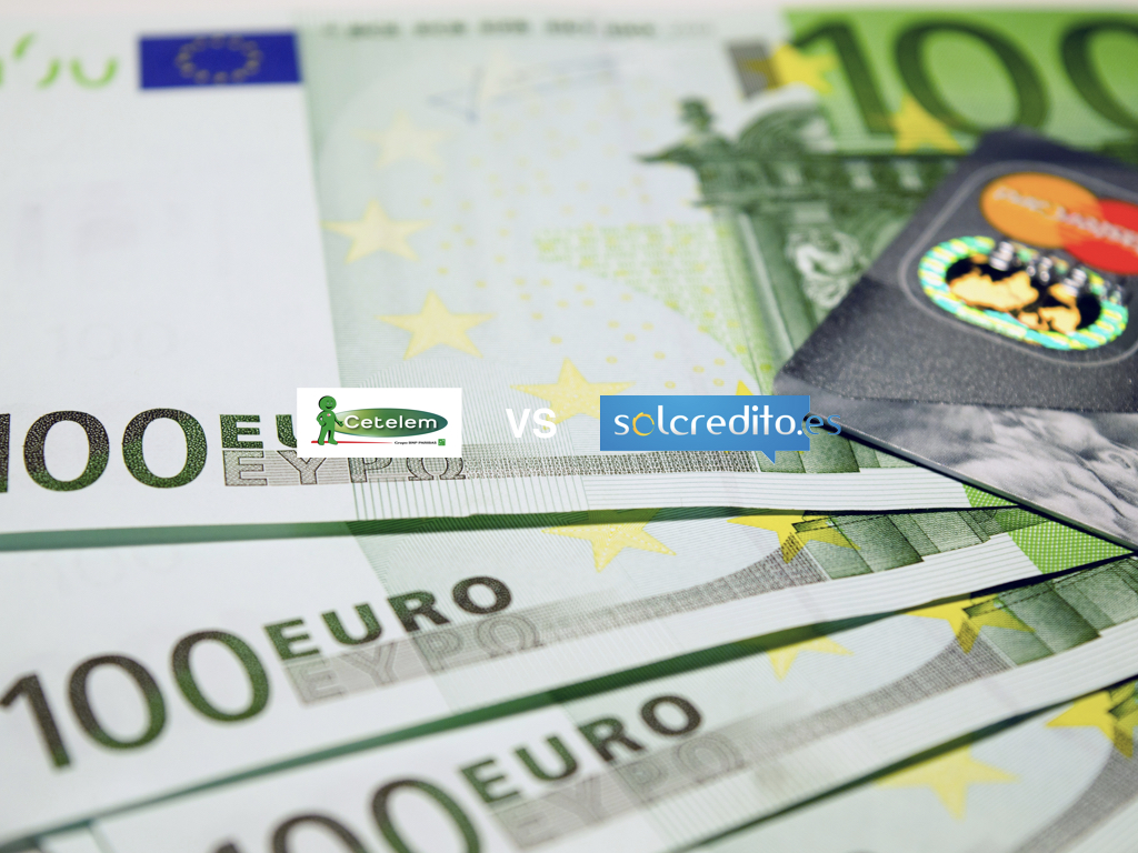 Dinero euro logos Cetelem y Solcredito